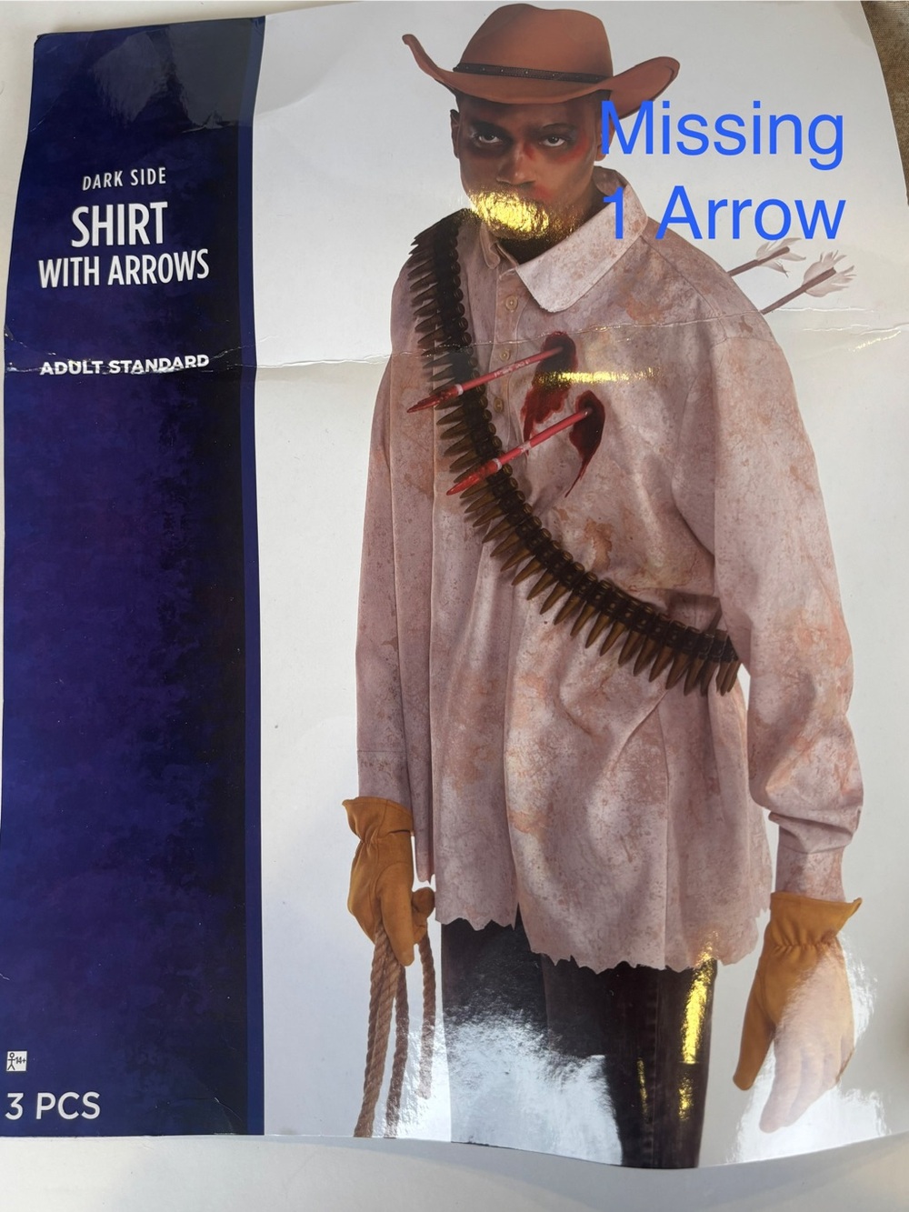 Amscan "Dark Side" Shirt with Arrows Adult Costume (Incomplete Set)
